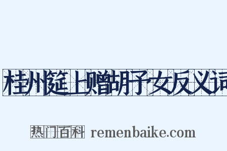 桂州筵上赠胡予女反义词是什么意思的图片